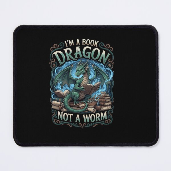 Item preview, Im A Book Dragon Not A Worm Fantasy Literature Reading Art designed and sold by Ostericaimusa.