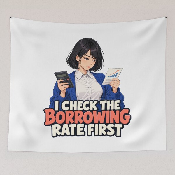 Item preview, Borrowing Rate First Anime Trader Illustration designed and sold by Bikivuno.