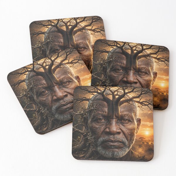 Item preview, Roots of Africa – Baobab Soul at Sunset designed and sold by DreamyWallVibes.