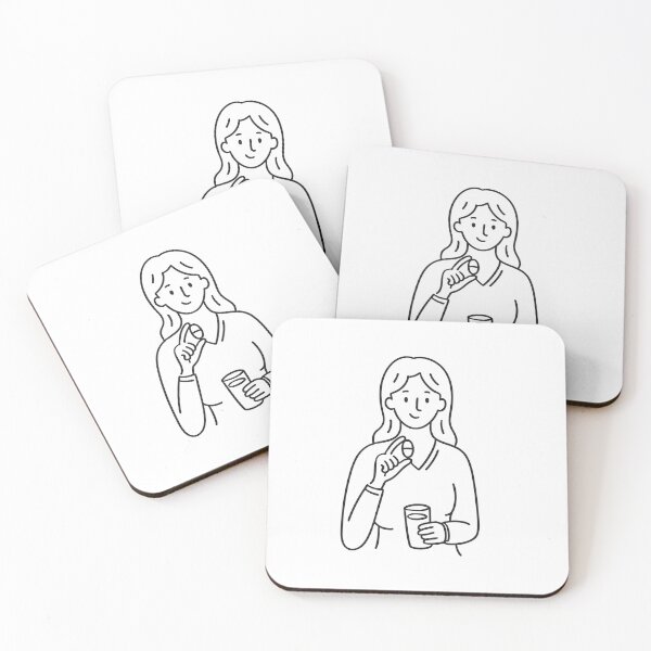 Item preview, A person holding a vitamin tablet in one hand and a glass of water in the other designed and sold by rasagamastore.