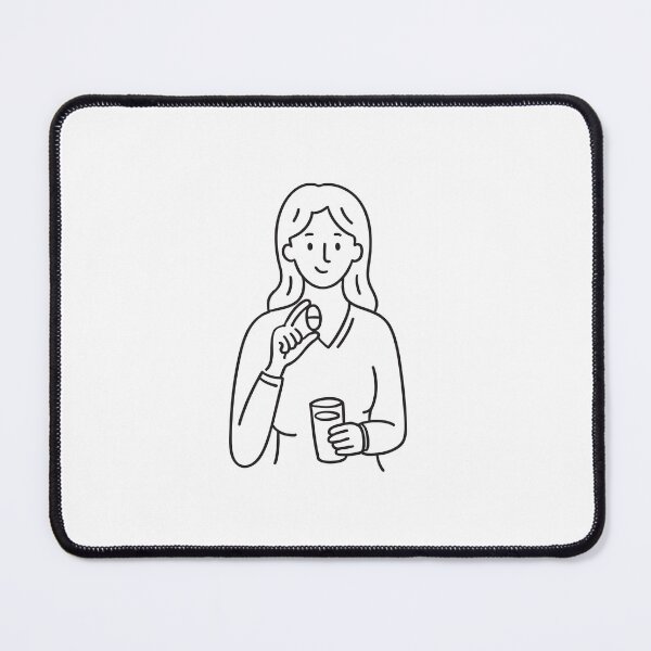 Item preview, A person holding a vitamin tablet in one hand and a glass of water in the other designed and sold by rasagamastore.