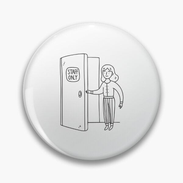 Item preview, A person opening a door marked Staff Only designed and sold by rasagamastore.