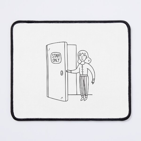Item preview, A person opening a door marked Staff Only designed and sold by rasagamastore.