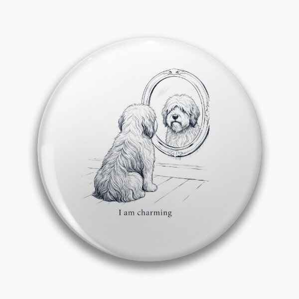 Item preview, Old English Sheepdog I Am Charming Mirror Meme Dog Lover designed and sold by dian-rody-crest.
