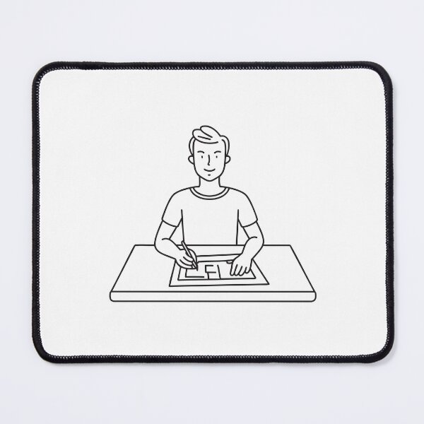 Item preview, A person sketching a design blueprint on a large table designed and sold by rasagamastore.