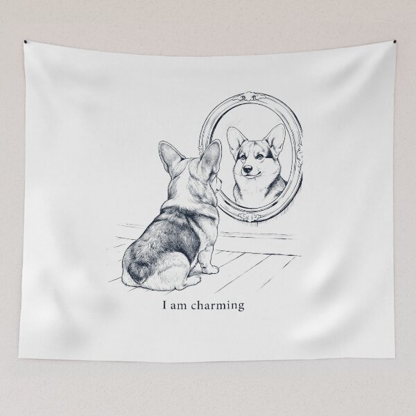 Item preview, Pembroke Welsh Corgi I Am Charming Mirror Meme Dog Lover designed and sold by dian-rody-crest.