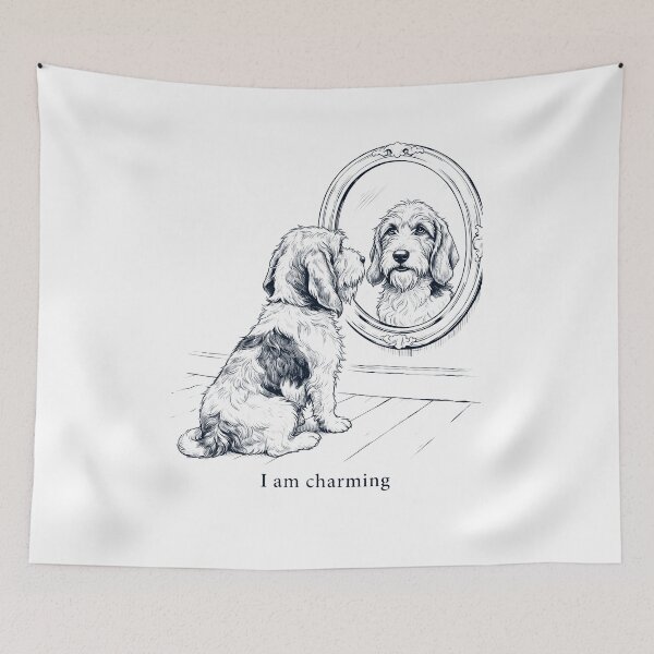 Item preview, Petit Basset Griffon Vendeen I Am Charming Mirror Meme Dog Lover designed and sold by dian-rody-crest.