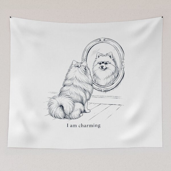 Item preview, Pomeranian I Am Charming Mirror Meme Dog Lover designed and sold by dian-rody-crest.