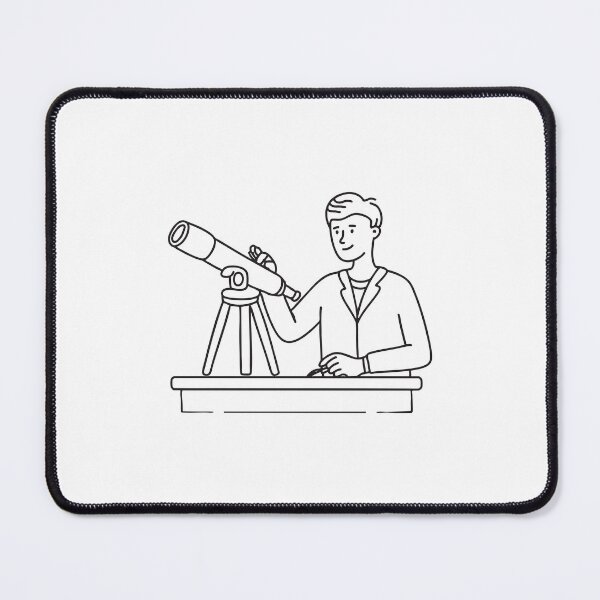 Item preview, A scientist adjusting a telescope in an observatory designed and sold by rasagamastore.
