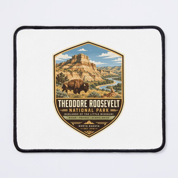 Item preview, Theodore Roosevelt National Park Badlands Of The Little Missouri Bison Prairie Scenic Drive North Dakota Est 1978 National Park Travel Adventure designed and sold by NeedForParks.