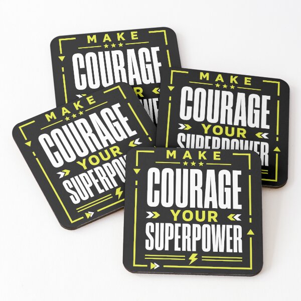 Item preview, Make Courage Your Superpower Motivational Confidence Typography T-Shirt designed and sold by rejowan-arts.