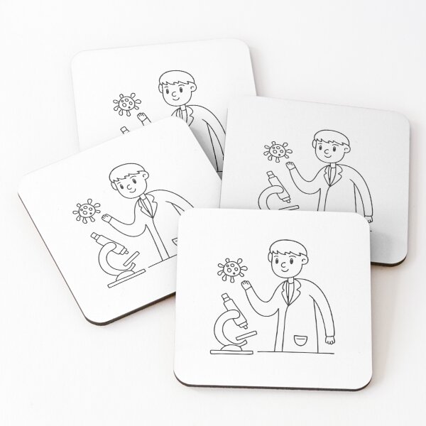 Item preview, A scientist observing a virus through a microscope designed and sold by rasagamastore.