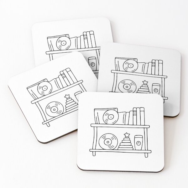 Item preview, A shelf filled with vinyls and music equipment designed and sold by rasagamastore.