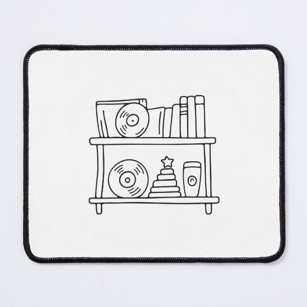 Item preview, A shelf filled with vinyls and music equipment designed and sold by rasagamastore.