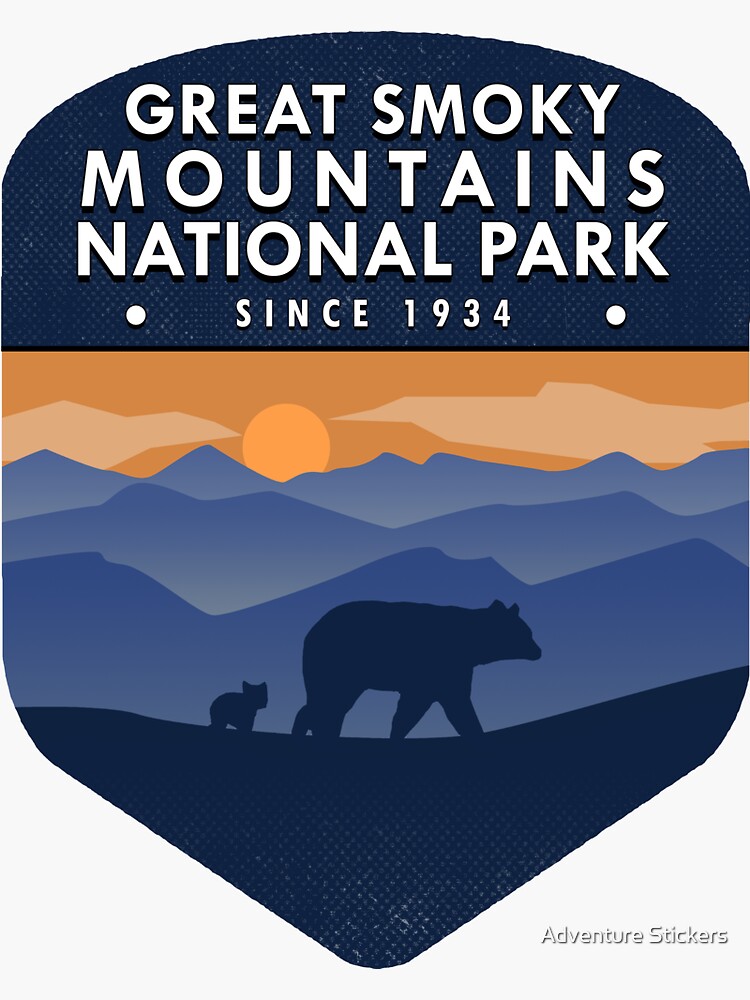 Thumbnail 3 of 3, Sticker, Great Smoky Mountains National Park 4 designed and sold by Adventure Stickers.