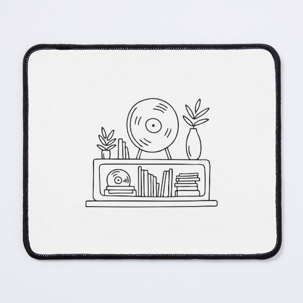 Item preview, A shelf stocked with vinyl records and music equipment designed and sold by rasagamastore.