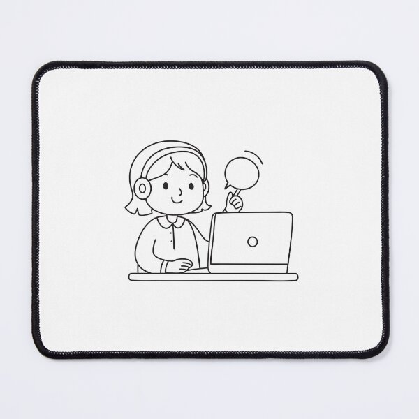 Item preview, A student attending a virtual class on a computer designed and sold by rasagamastore.