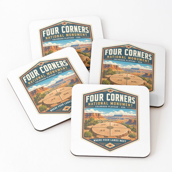 Item preview, Four Corners National Monument Where Four Lands Meet USA Travel Souvenir Colorado Plateau Utah Arizona Colorado New Mexico designed and sold by Simsimah26Parks.