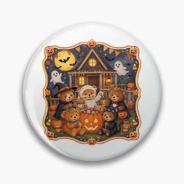 Item preview, Cute Halloween Teddy Bears Trick or Treat designed and sold by BuncoHearas.