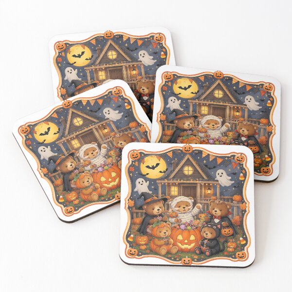 Item preview, Cute Halloween Teddy Bears Trick or Treat designed and sold by BuncoHearas.