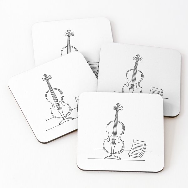 Item preview, A Violin placed on a music stand with sheet music designed and sold by rasagamastore.