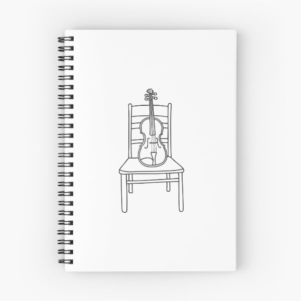 Item preview, A Violin resting on a wooden chair designed and sold by rasagamastore.