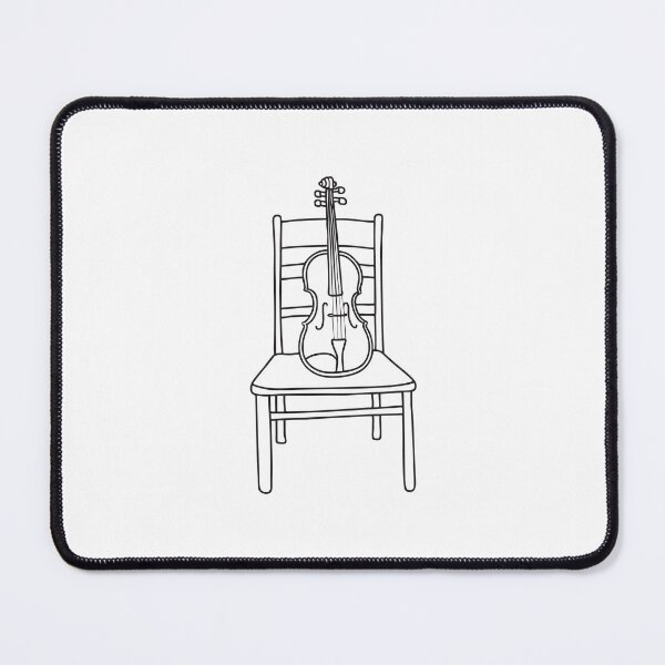 Item preview, A Violin resting on a wooden chair designed and sold by rasagamastore.