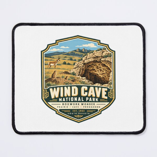 Item preview, Wind Cave National Park Boxwork Wonder Prairie Cave Pronghorn South Dakota designed and sold by NeedForParks.