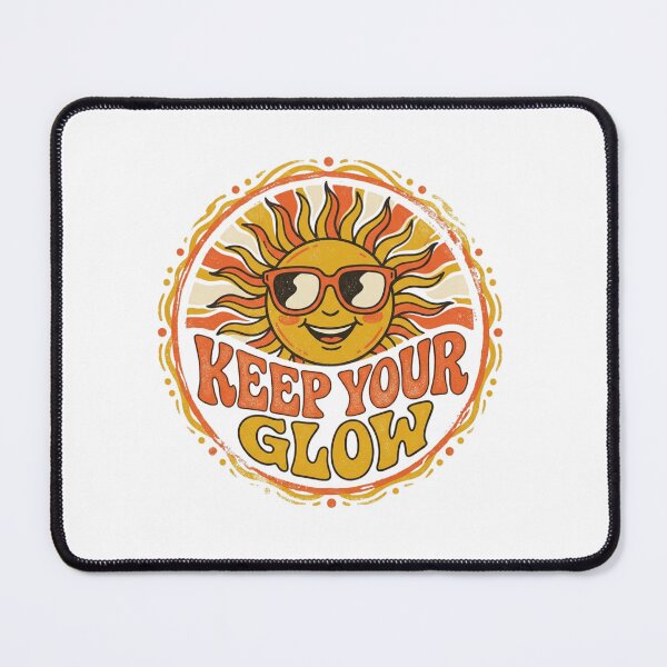 Item preview, Keep Your Glow - Vintage 70s Retro Smiling Sun Badge designed and sold by Sanan Israyilli.