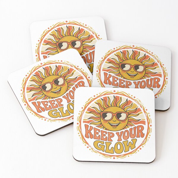 Item preview, Keep Your Glow - Vintage 70s Retro Smiling Sun Badge designed and sold by Sanan Israyilli.