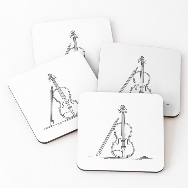 Item preview, A Violin with a bow resting beside it designed and sold by rasagamastore.