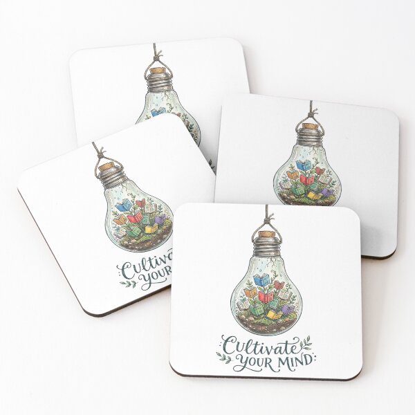 Item preview, Cultivate Your Mind - Magical Book Terrarium Lightbulb Art designed and sold by Sanan Israyilli.