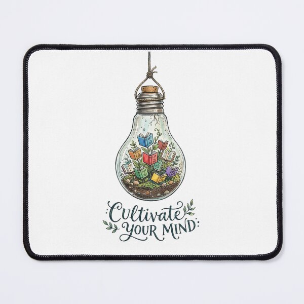 Item preview, Cultivate Your Mind - Magical Book Terrarium Lightbulb Art designed and sold by Sanan Israyilli.