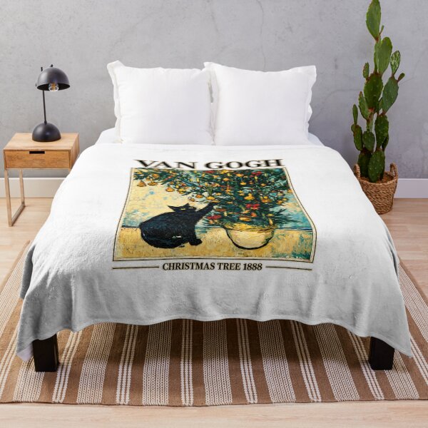 Item preview, Van Gogh Cat Funny Christmas designed and sold by DaphoLatara.