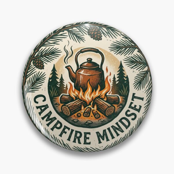Item preview, Campfire Mindset - Vintage Outdoors Camping Kettle Art designed and sold by Sanan Israyilli.