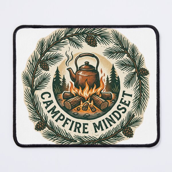 Item preview, Campfire Mindset - Vintage Outdoors Camping Kettle Art designed and sold by Sanan Israyilli.