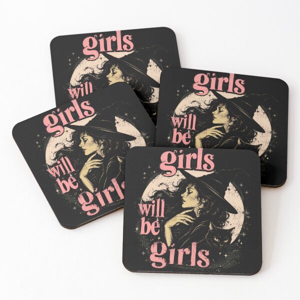 Item preview, Girls Will Be Girls Witch Black Cat Halloween designed and sold by BuncoHearas.
