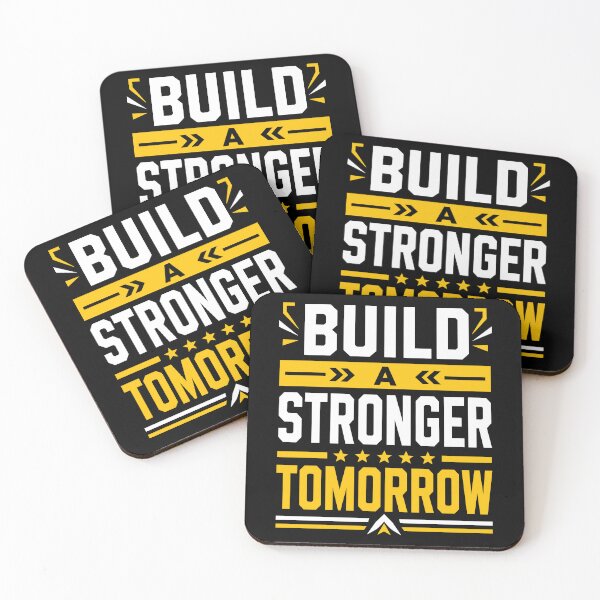 Item preview, Build a Stronger Tomorrow Motivational Growth Typography T-Shirt designed and sold by rejowan-arts.