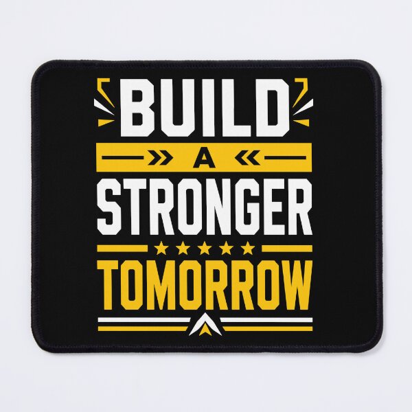 Item preview, Build a Stronger Tomorrow Motivational Growth Typography T-Shirt designed and sold by rejowan-arts.