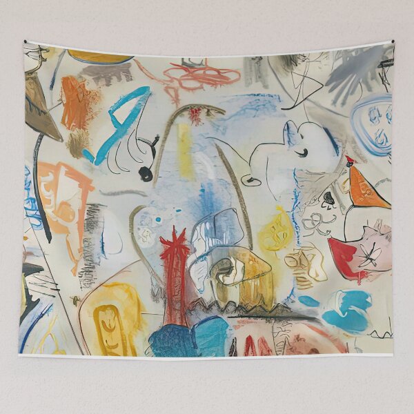 Item preview, Circus landscape, 1951- designed and sold by VeilOfPigments.