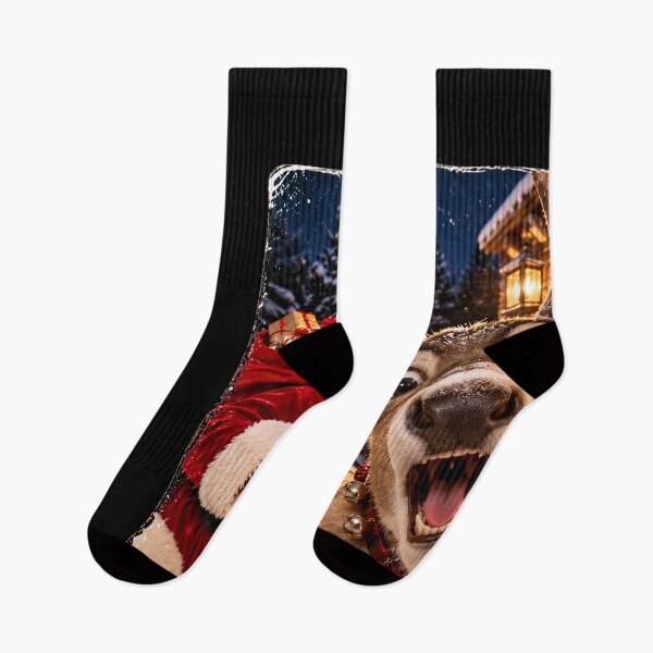 Item preview, Reindeer Santa Christmas Selfie designed and sold by DaphoLatara.