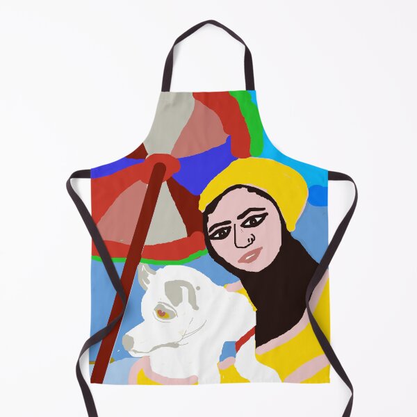 Item preview, Girl and Her Beloved Dog – Colorful Friendship designed and sold by sadeek1021953Ss.