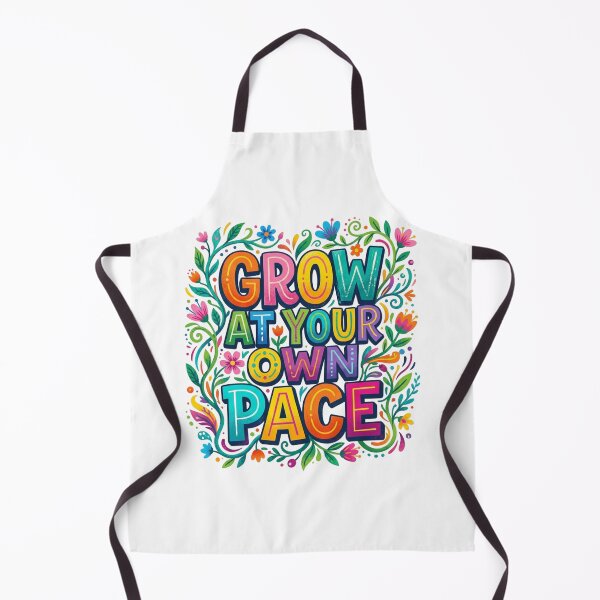 Item preview, Grow At Your Own Pace - Colorful Retro Floral Typography designed and sold by Sanan Israyilli.