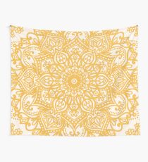 Gelbes Mandala-Muster Wandbehang