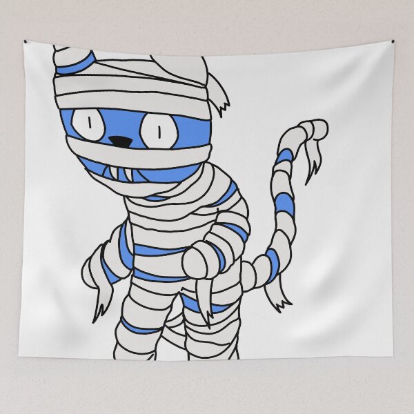 Item preview, mummy cat - blue designed and sold by motherbrainart.