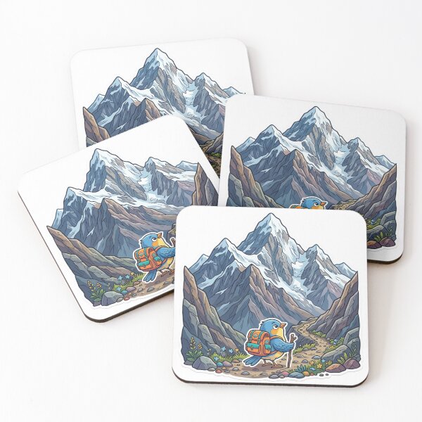 Item preview, Little Hiker Big Adventure - Cute Bird Mountain Climbing Art designed and sold by Sanan Israyilli.