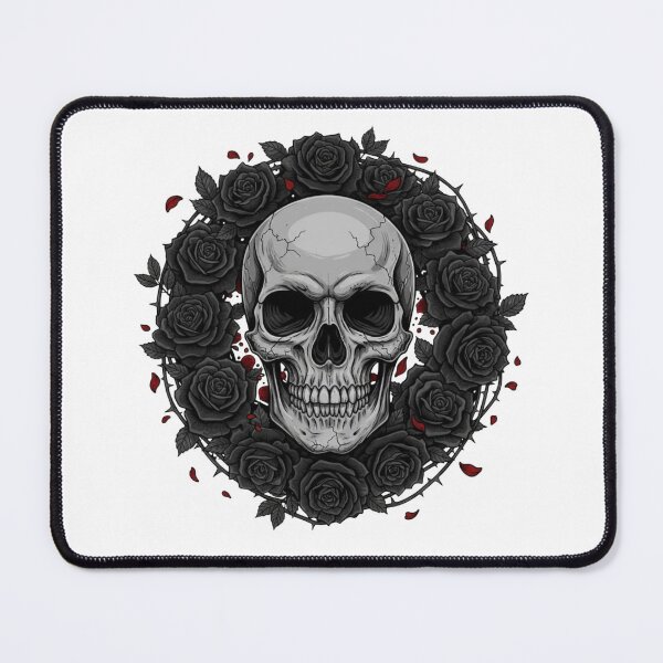Item preview, Skull and Black Roses Art Print | Goth Wall Decor designed and sold by ZyVoAli.