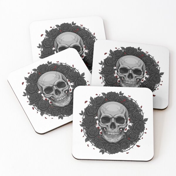 Item preview, Skull and Black Roses Art Print | Goth Wall Decor  designed and sold by ZyVoAli.