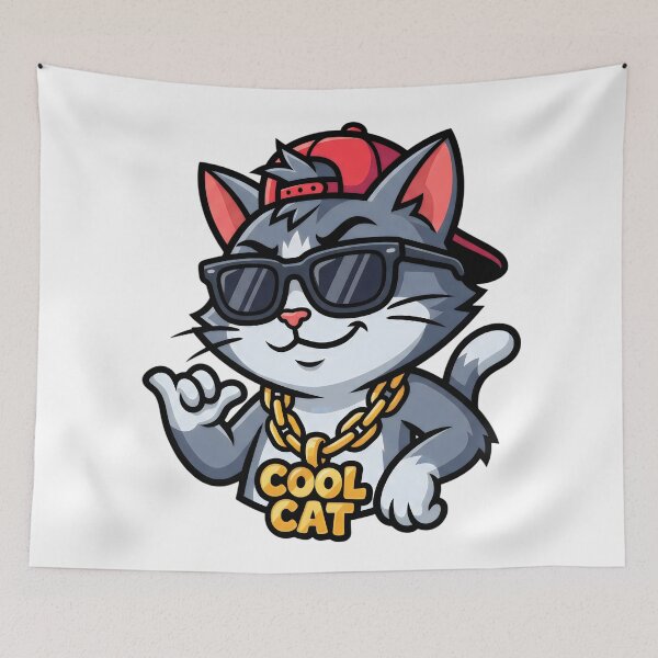 Item preview, Cool Cat – Hip Hop Streetwear Cat Cartoon designed and sold by ruman2520.