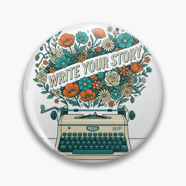 Item preview, Write Your Story - Vintage Royal Typewriter and Flowers Art designed and sold by Sanan Israyilli.